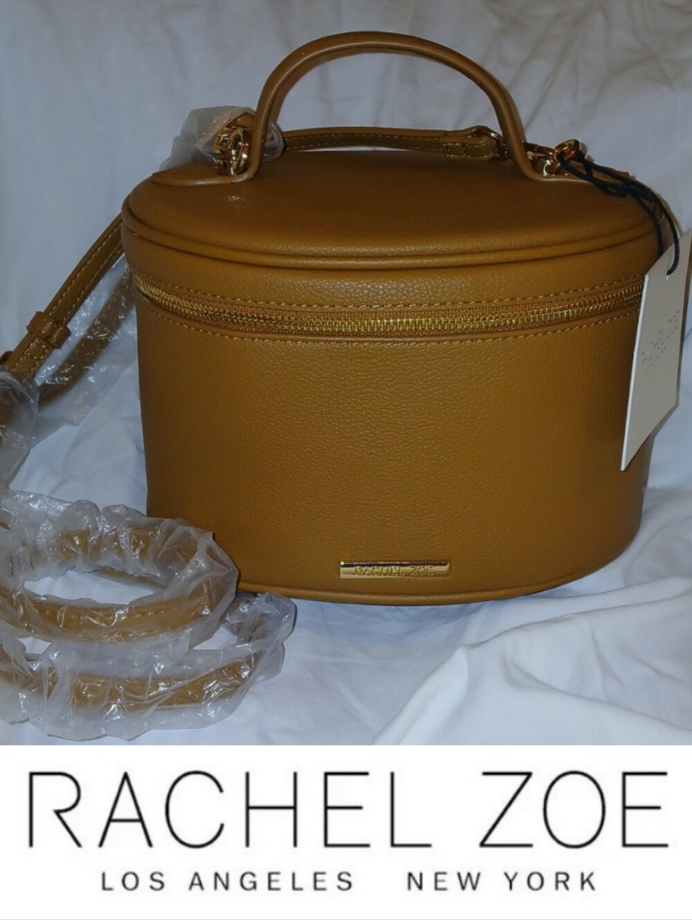 Rachel Zoe Structured Vanity Bucket Crossbody Bag W/ Pouch, Faux Leather